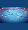 christmas with glowing colorful vector image