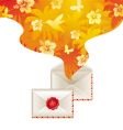 letter and wax seal vector image vector image