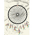 magic symbol dreamcatcher with gemstones vector image