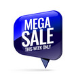 mega sale advertising banner vector image