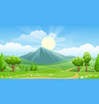 summer landscape with mountain vector image