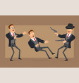 cartoon flat business man character set vector image vector image