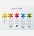 five steps infographic with puzzle pieces vector image
