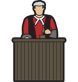 judge cartoon vector image vector image