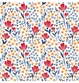 seamless pattern with red and yellow vector image vector image