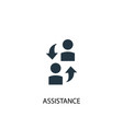 assistance icon simple element vector image