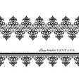 black lace border set vintage isolated on white vector image