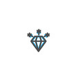 diamond icon line design e commerce icon vector image