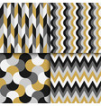 set colorful geometric seamless patterns vector image