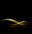 abstract shiny gold waves vector image