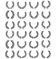 collection of laurel wreaths vector image