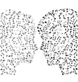 man and woman notes vector image vector image