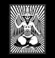 symbol baphomet logo vector image vector image