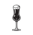 thistle beer glass hand drawn vector image