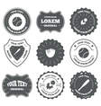 baseball icons ball with glove and bat symbols vector image