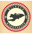 vintage label-sticker cards of kyrgyzstan vector image