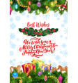 christmas ornaments new year wish decorations vector image vector image
