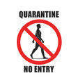 warning round sign with text quarantine vector image