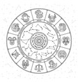 astrology circle horoscope concept zodiac round vector image