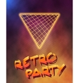 neon style triangle techno background outer space vector image