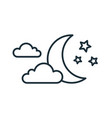 simple weather icon with half moon or waning vector image