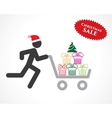 christmas shopping vector image