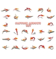 cartoon arrows set vector image