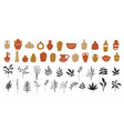 ceramic pots and greek vases vector image