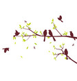 colorful birds sitting on beautiful trees isolated vector image