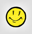 graffiti emoticon smiling face painted spray vector image