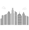 Cebu city skyline black and white silhouette Vector Image