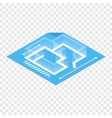 architectural plan isometric 3d icon vector image