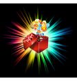 birthday or christmas gift card vector image