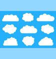 bright white clouds collection vector image vector image