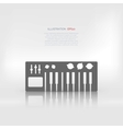 digital piano synthesizer icon vector image