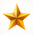 golden star isolated on white background vector image