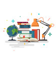 reading education flat design vector image vector image
