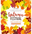 autumn festival background invitation banner vector image vector image