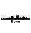 bonn germany city skyline silhouette with black vector image