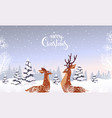 deer forest vector image vector image