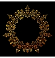 elegant luxury retro floral gold frame vector image
