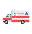 Emergency car yellow and red ambulance medical Vector Image