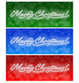 merry christmas and happy new year neon banners vector image vector image