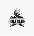 vintage emblem golf club golf tournament logo vector image vector image