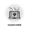 clean code icon vector image