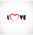 love heart logo vector image vector image