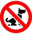 no fouling dog forbidden sign vector image vector image