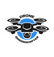video drone quadrocopter logo vector image