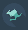 flat modern design with shadow icons kangaroo vector image vector image