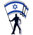 palestine flag bearer vector image vector image